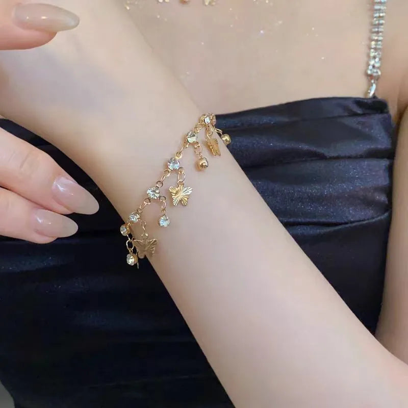 🌸 Zircon Flower Alloy Bracelet