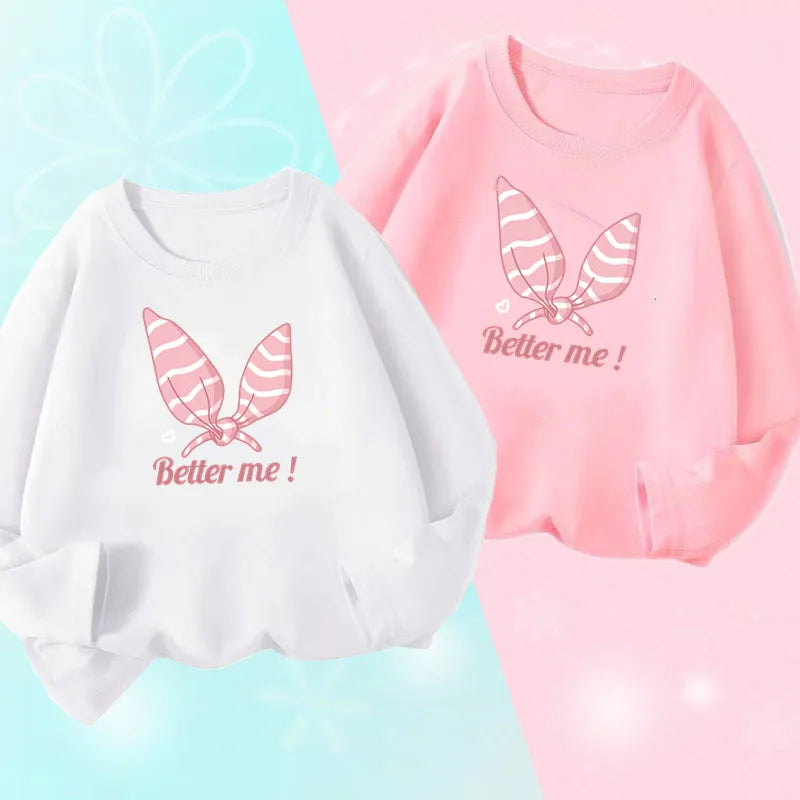 Kids Bow Print Long Sleeve T-Shirt