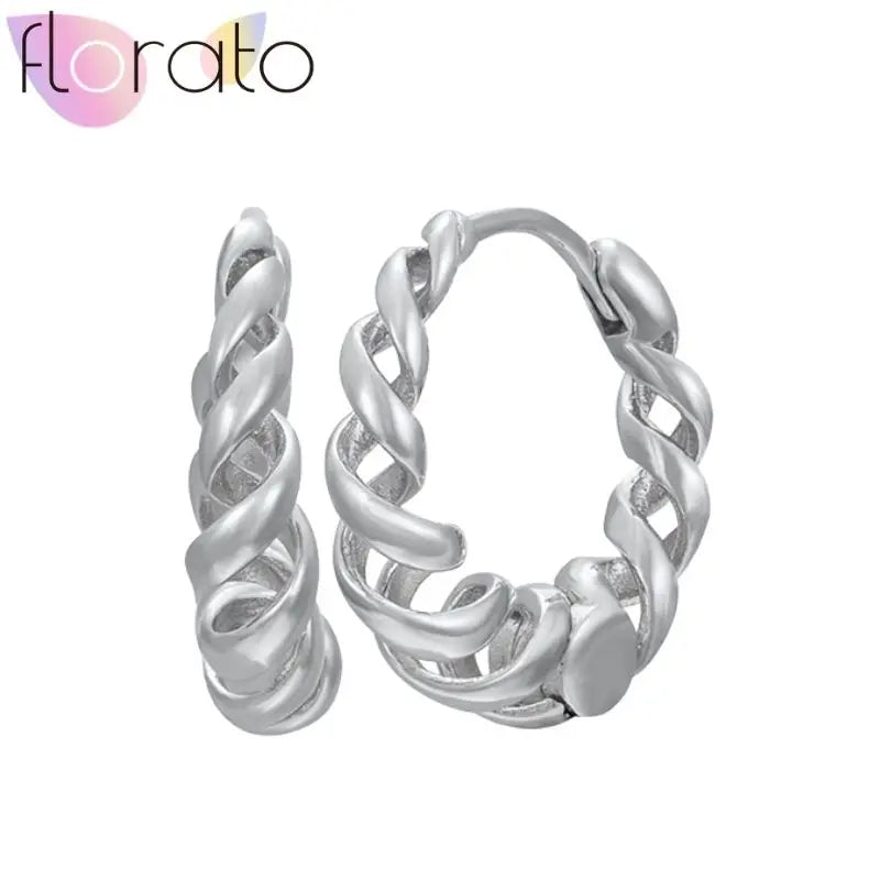 925 Silver Plain Circle Hoop Earrings