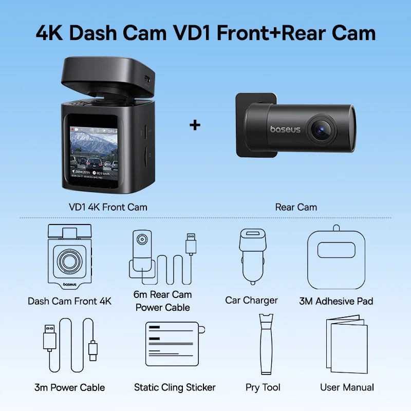 ⚡ Baseus 4K Dash Cam