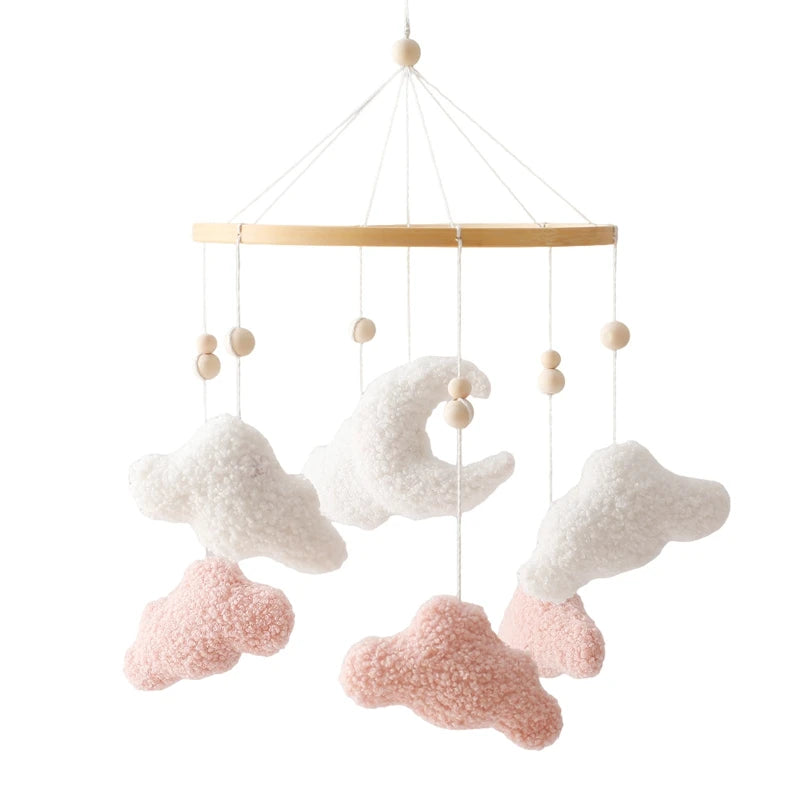 ⭐ Wooden Crochet Stars Baby Crib Mobile