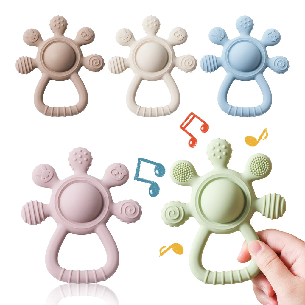 BPA-Free Silicone Teether Rattle