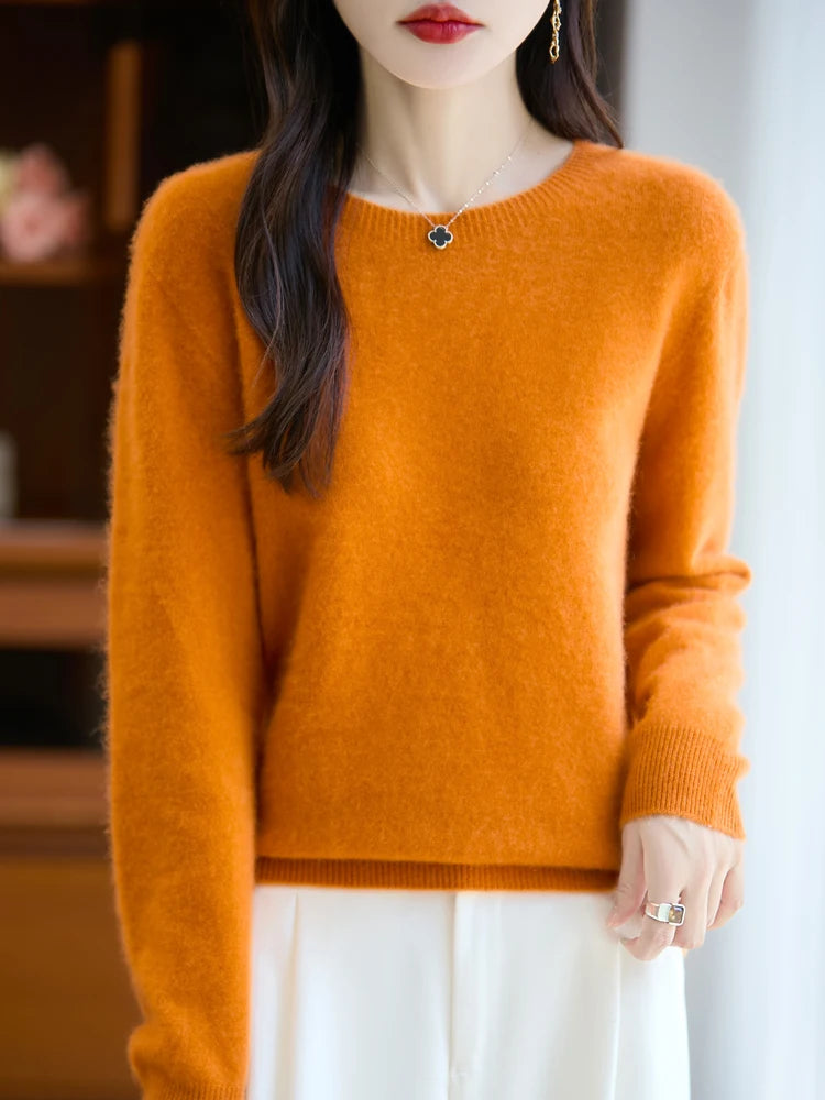 100% Merino Wool Crew Neck Sweater