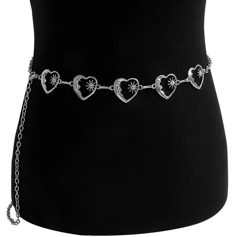 Vintage Sun Metal Waist Chain Belt