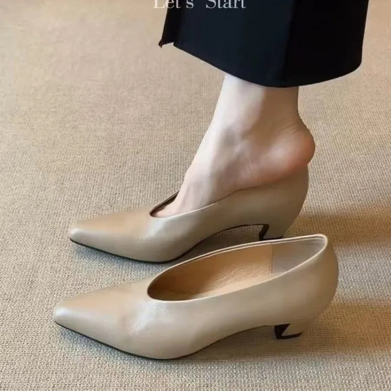أحذية نسائية كلاسيكية بمقدمة مدببة