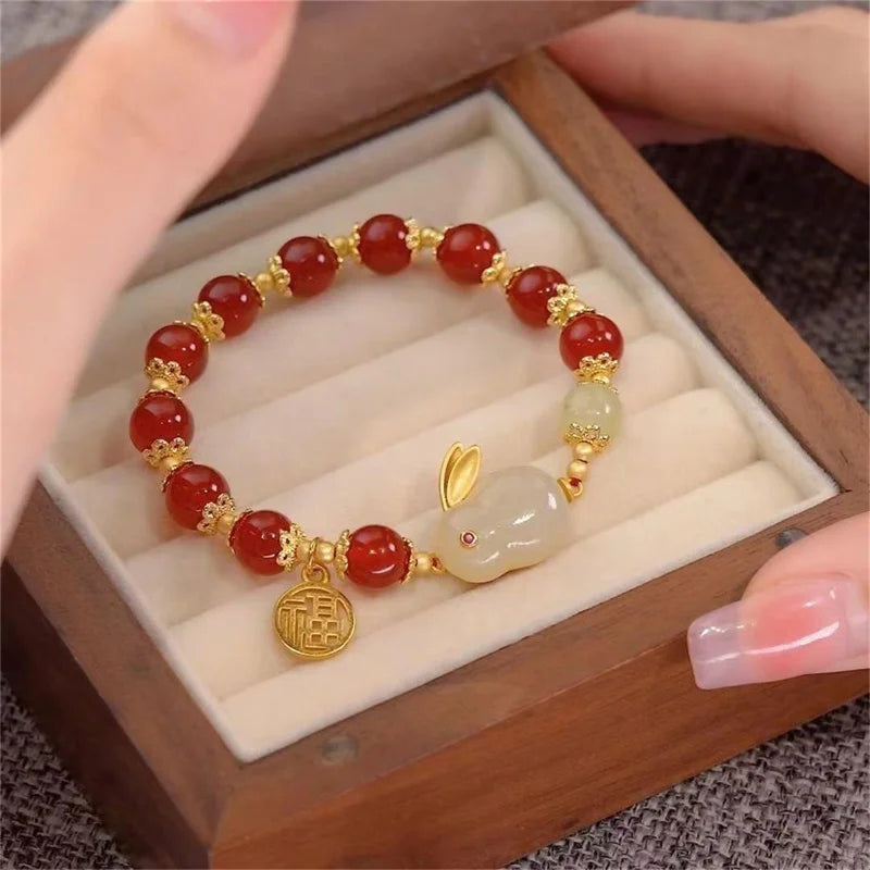 Crystal Butterfly Bead Bracelet