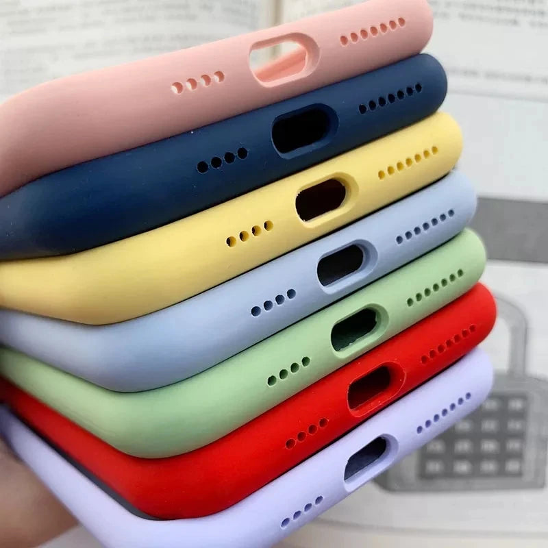 💎 Luxury Soft Silicone Camera Bumper Phone Case