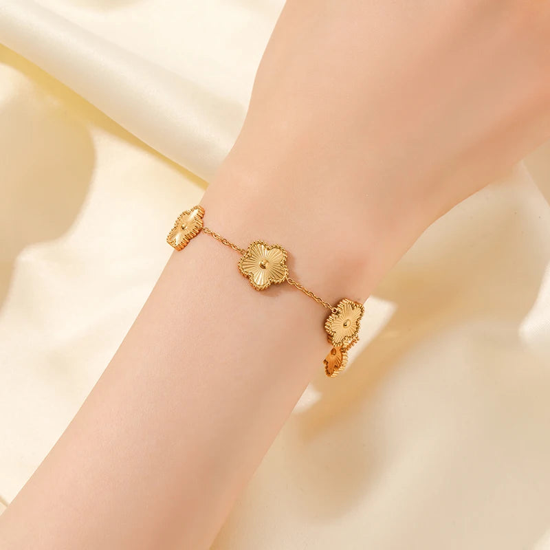🌸 EILIECK Flower Clover Jewelry Set