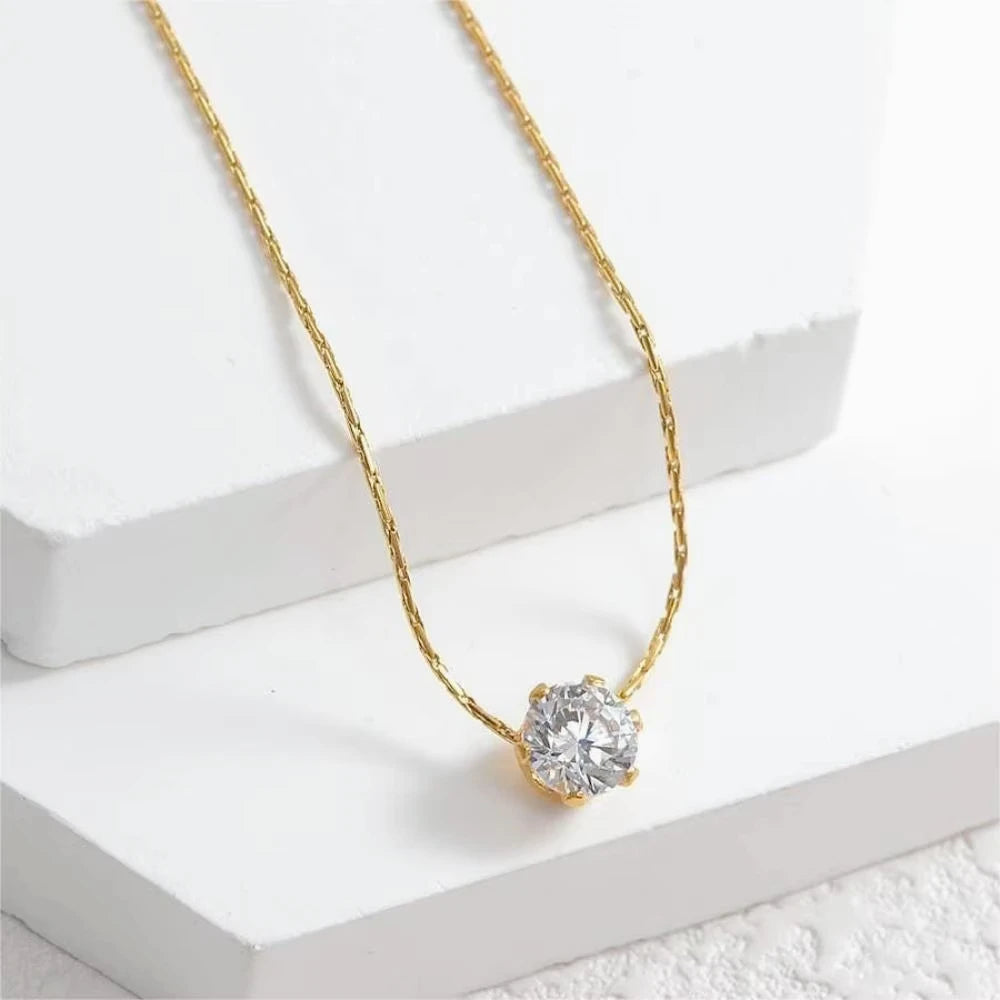 ❤️ Heart Zircon Charm Necklace