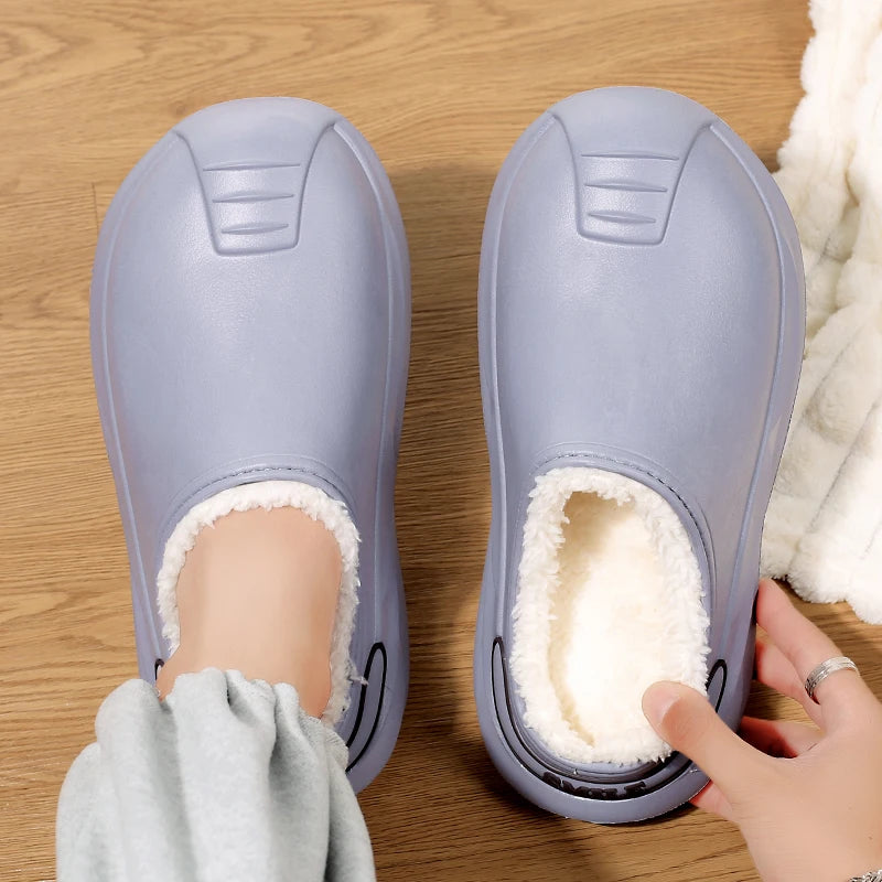 Men's Platform Plush Slippers