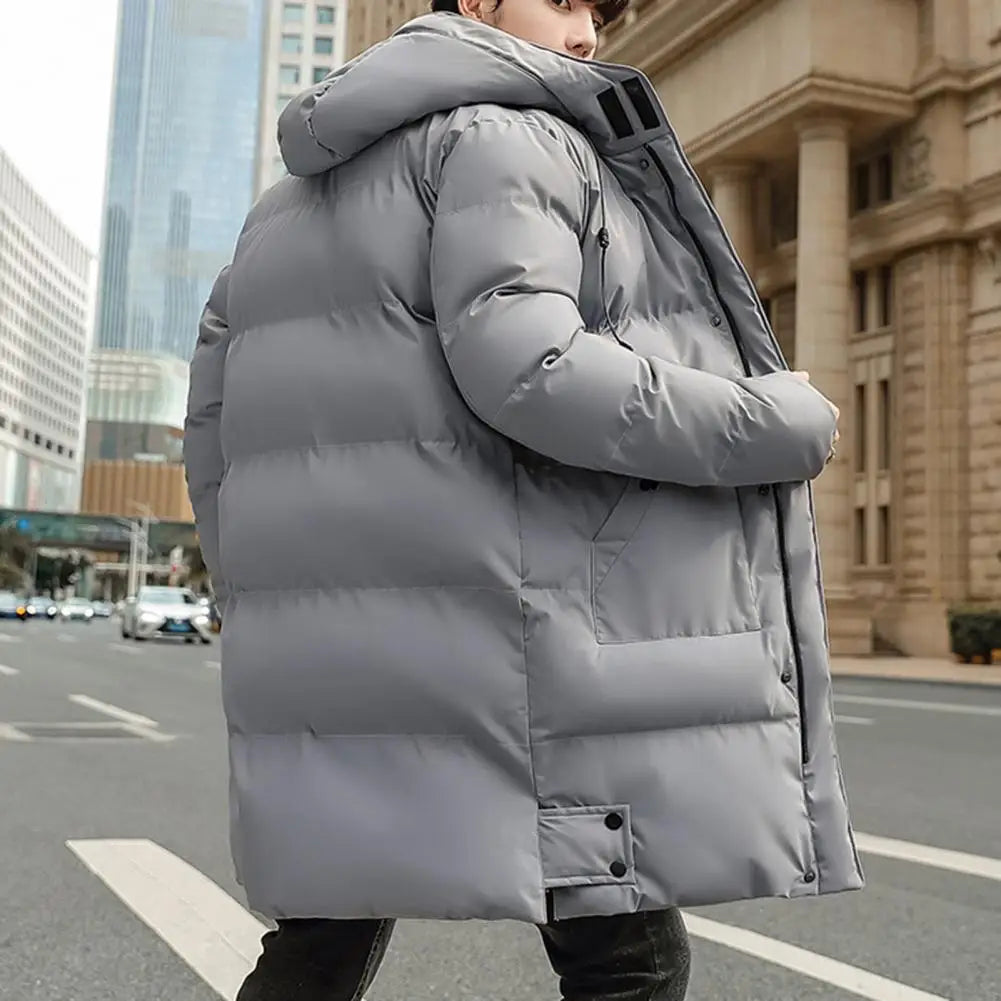Men's Midi Hooded Padded Coat