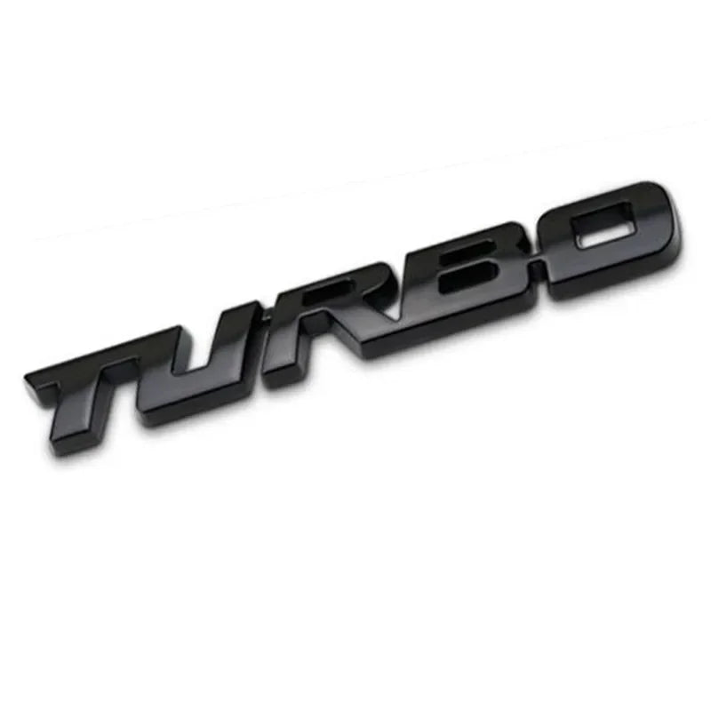 🏁 3D TURBO Metal Emblem Sticker