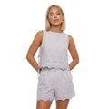Embroidered Tie Tank & Shorts Set