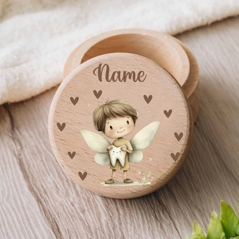 Personalized Wooden Baby Tooth Box