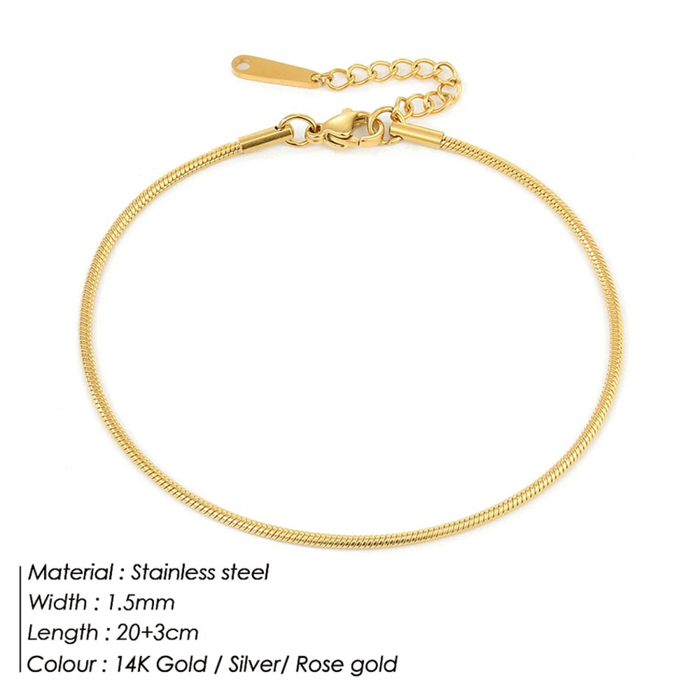 Adjustable Snake Chain Anklet
