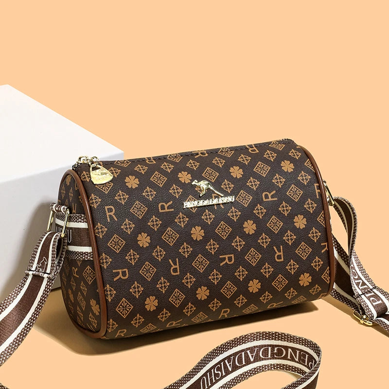 Letter Print Pillow Shoulder Bag