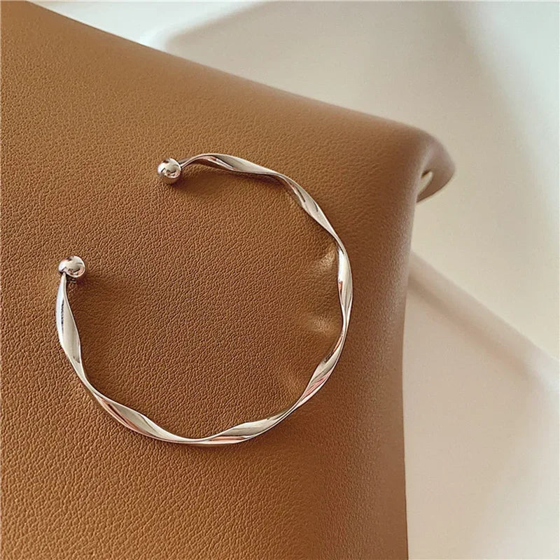 Big Flower Metal Bangle