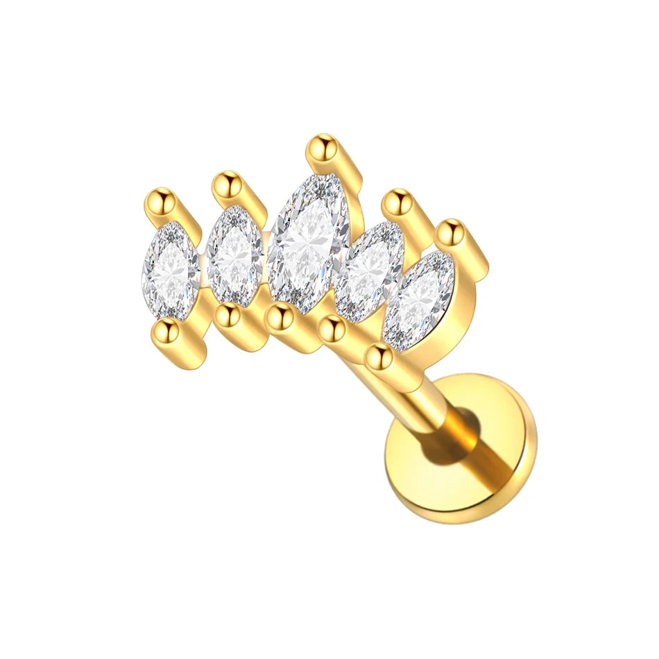 Steel Helix Piercing Stud (16G, 1 Pc)