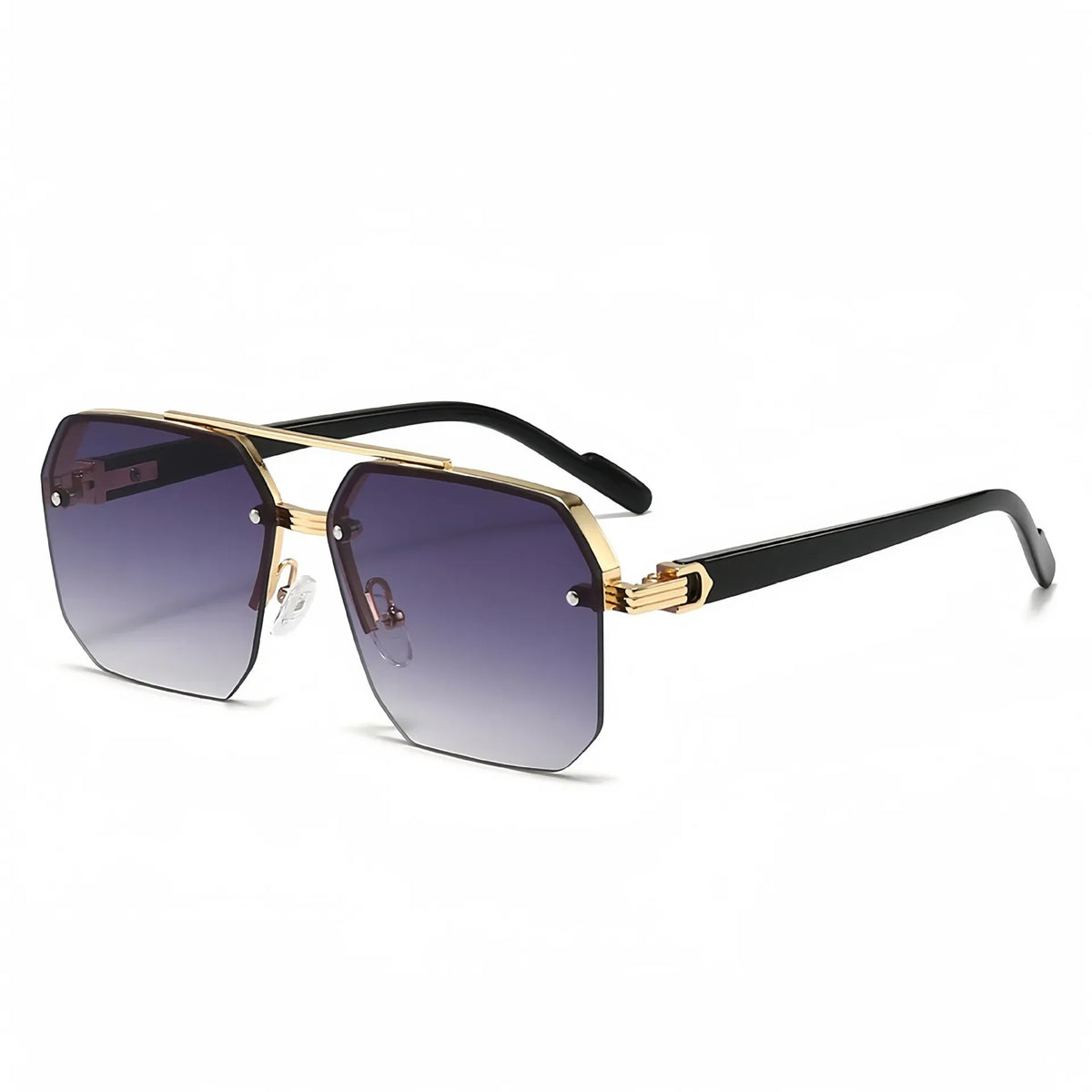 Semi-Rimless Aviator Sunglasses