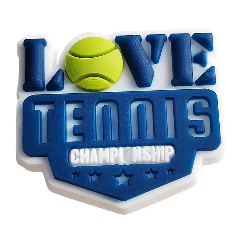 Tennis & Love Shoe Charms