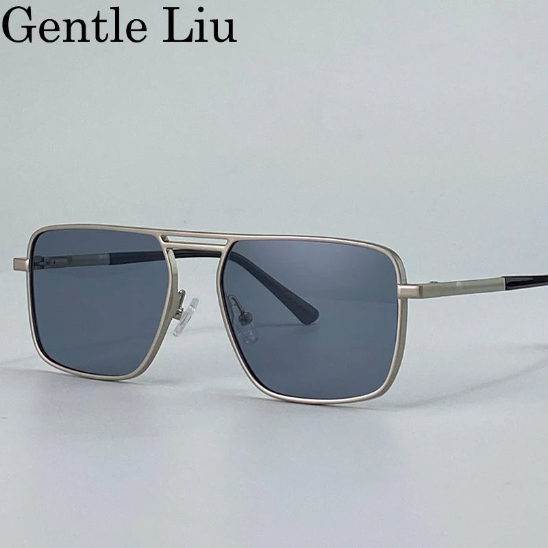 Men's Oversized Double Bridge Sunglasses