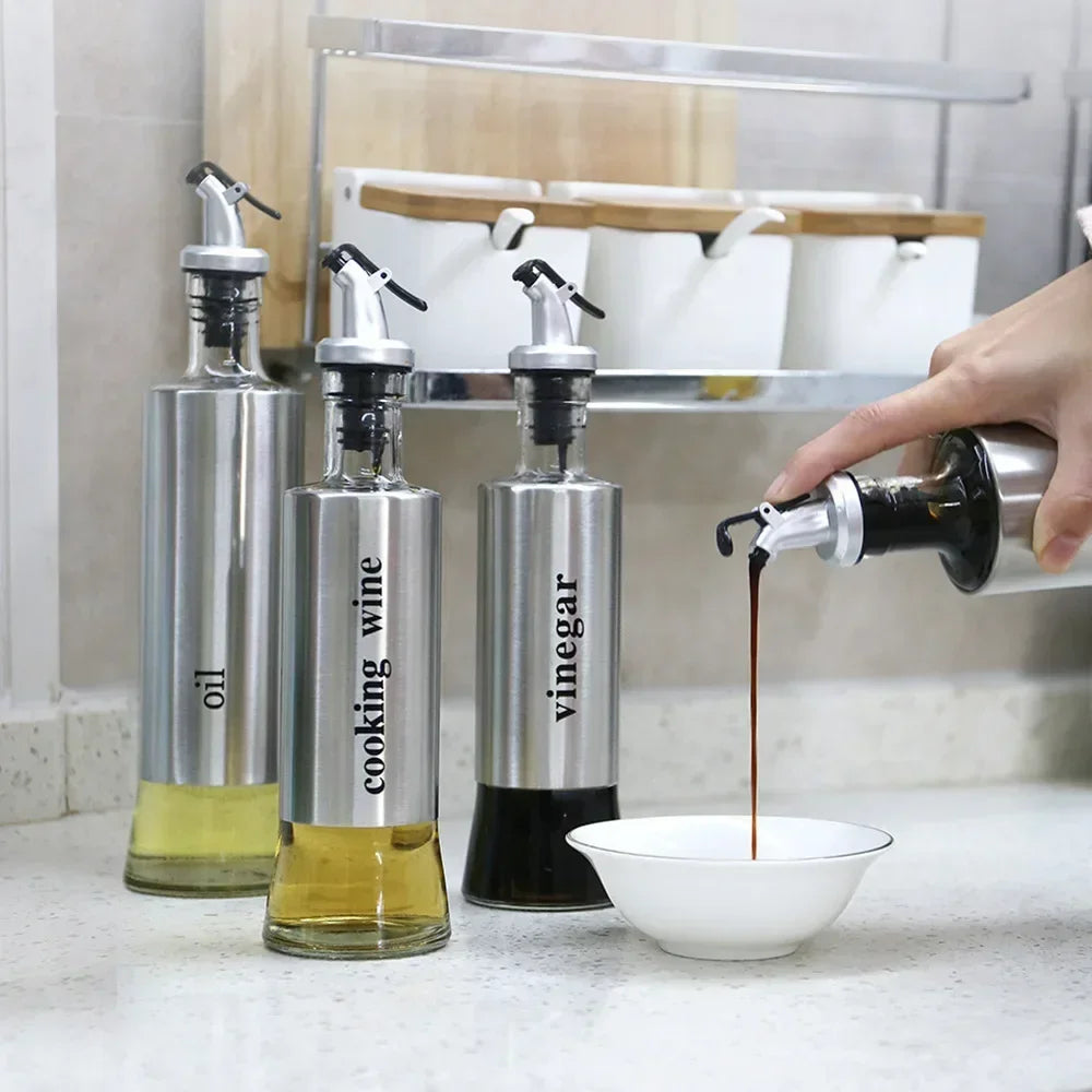 No-Drip Stainless Steel Oil Bottle