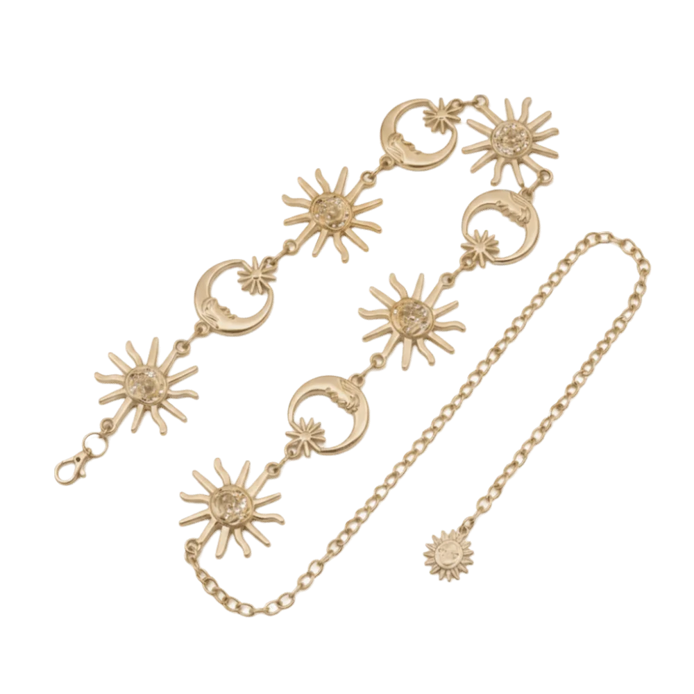 Sun, Moon & Star Waist Chain Belt
