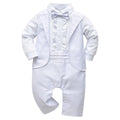 Baby Boy White Christening Romper