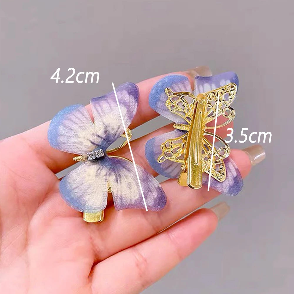 Butterfly Hair Clips Set – 6 Pcs