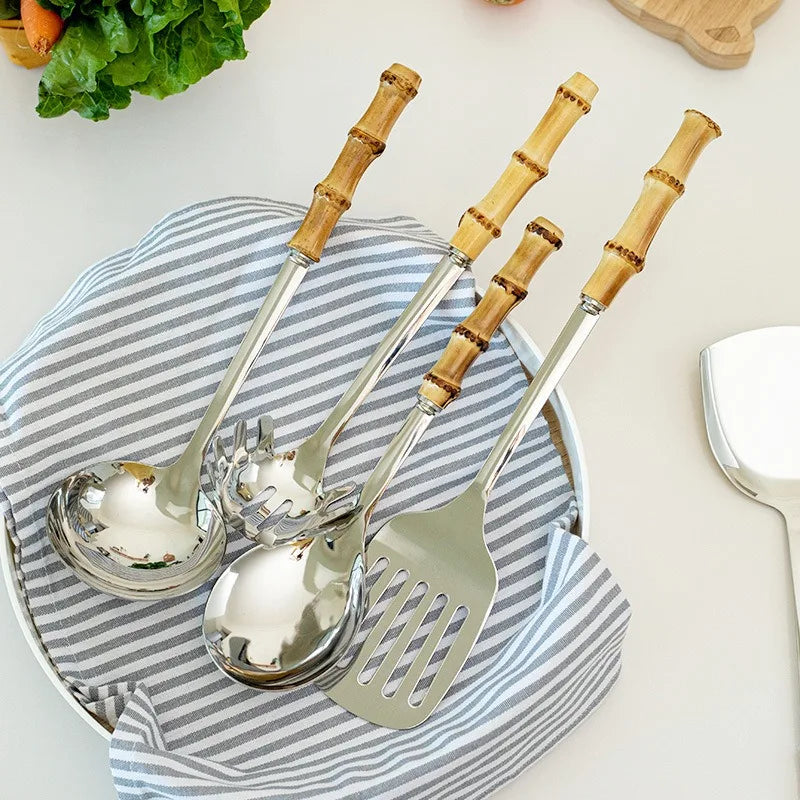 Bamboo Handle Kitchen Utensil Set