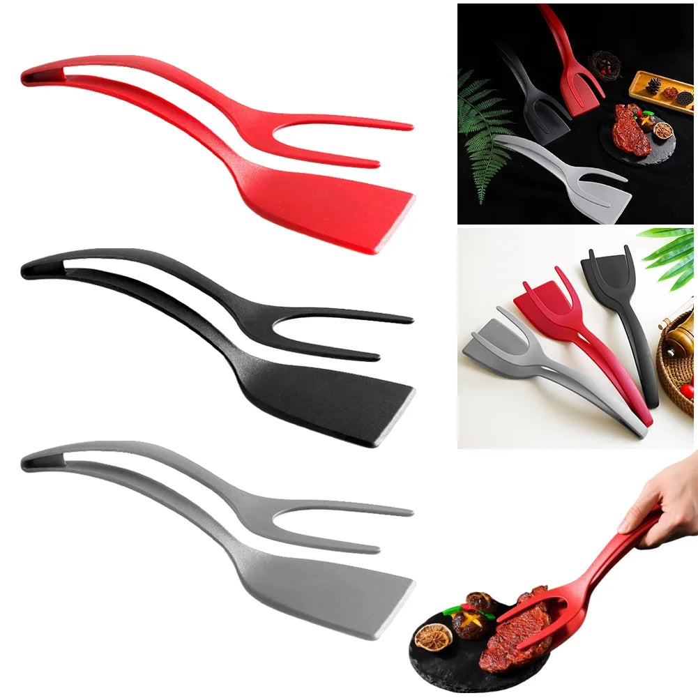 2-in-1 Egg Flipper Spatula Tongs
