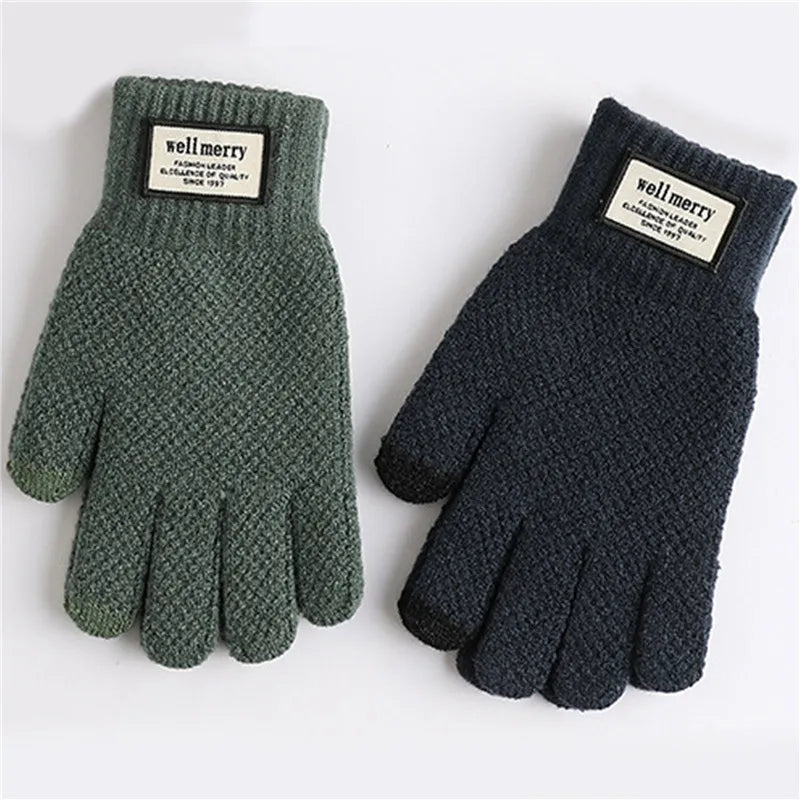 Men's Touchscreen Wool Knit Gloves