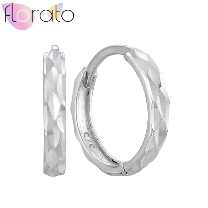 925 Silver Plain Circle Hoop Earrings