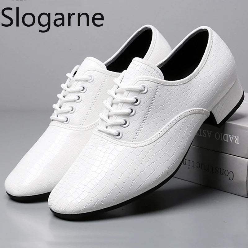 Men's White Ballroom Dance Shoes
