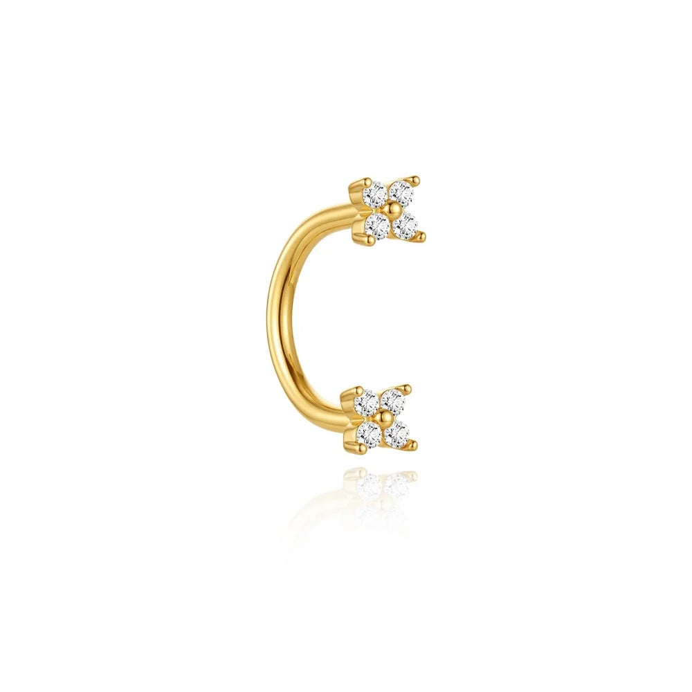 925 Silver Mini CZ Cartilage Stud (1 Pc)