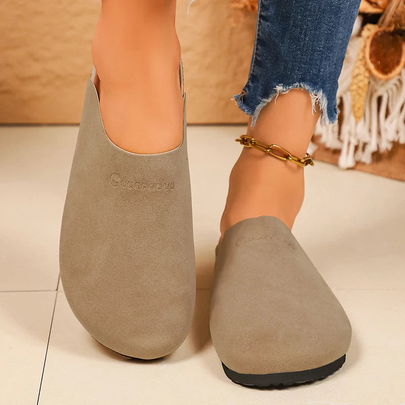 Women's Faux Suede Mule Slippers