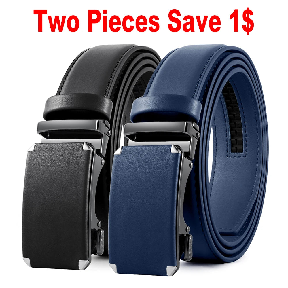 Men's Automatic Leather Ratchet Belt