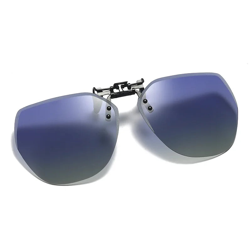 Flip-Up Polarized Clip-On Sunglasses