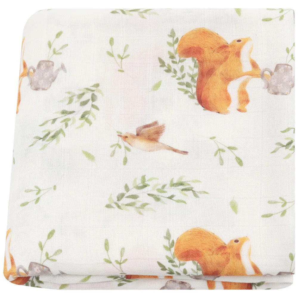 Bamboo Muslin Baby Swaddle Blanket 120cm