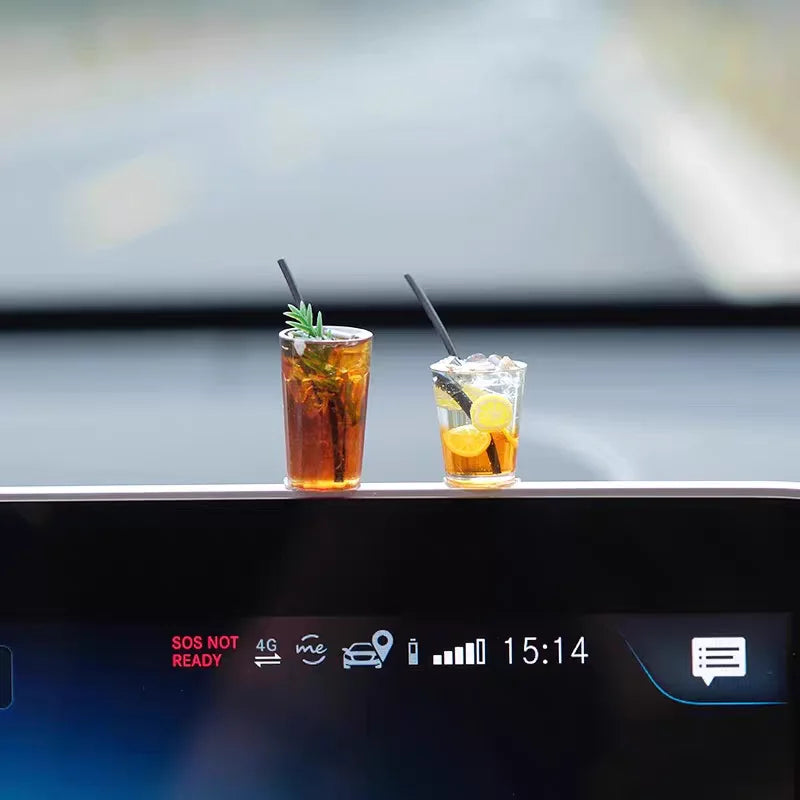 🥤 Mini Drink Cup Car Ornament