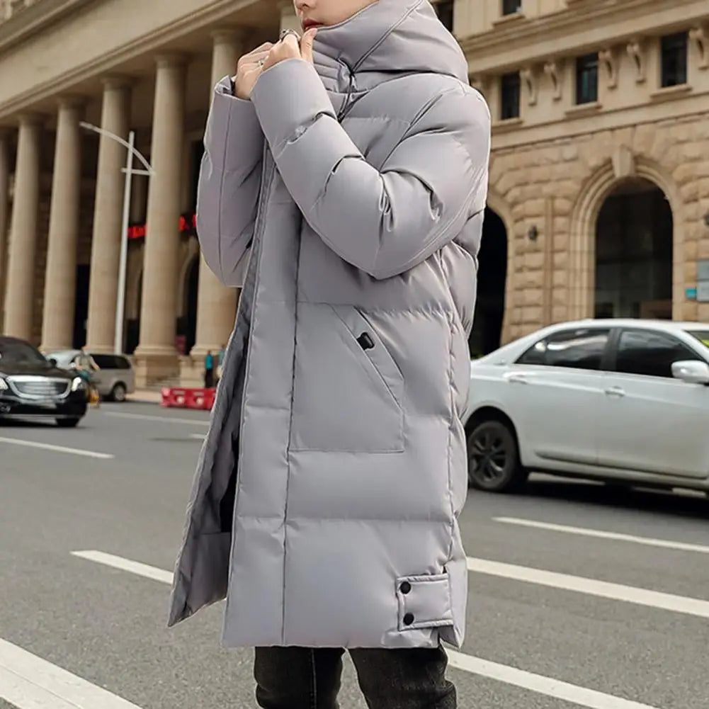 Men's Midi Hooded Padded Coat