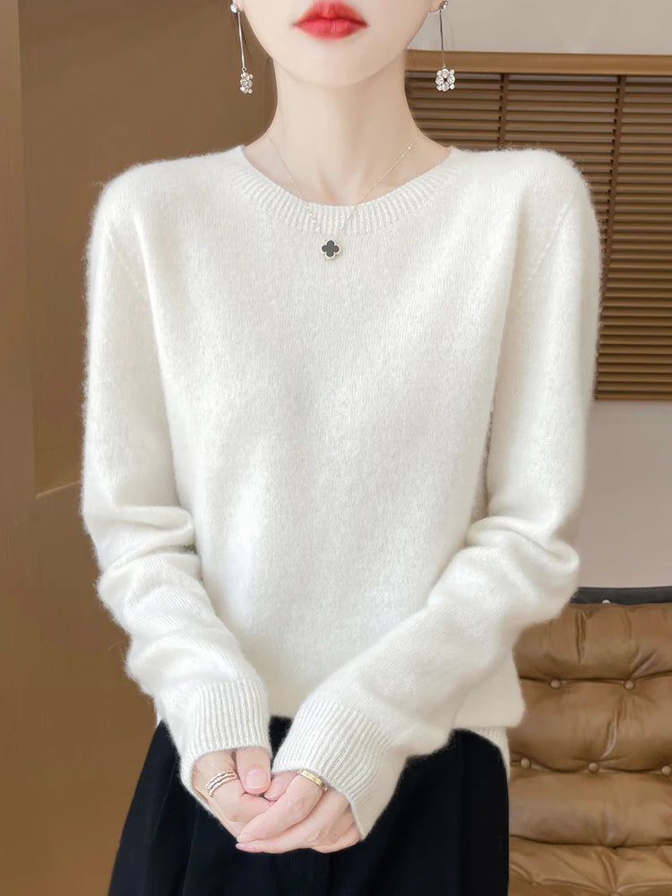 100% Merino Wool Crew Neck Sweater