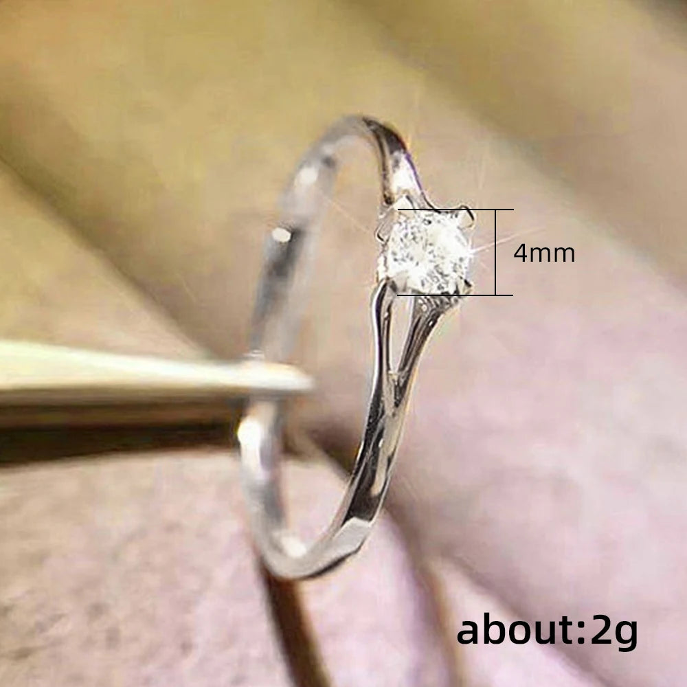 💍 Huitan Cubic Zirconia Wedding Ring
