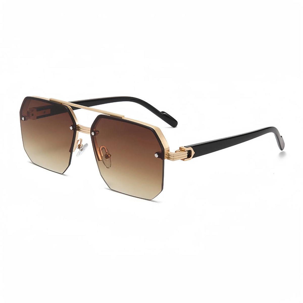 Semi-Rimless Aviator Sunglasses