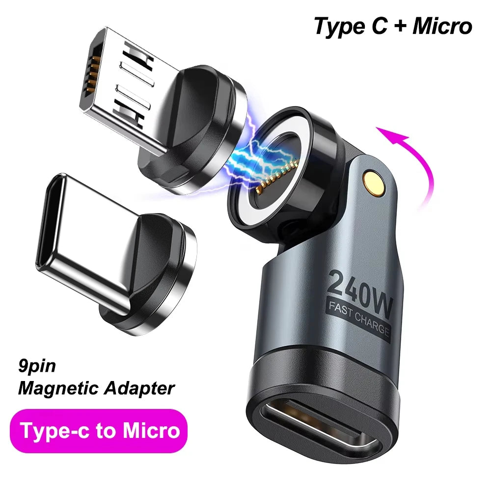 🔄 AUFU 240W Magnetic OTG Adapter