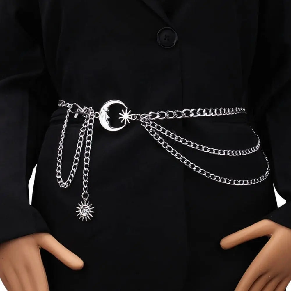 Vintage Sun Metal Waist Chain Belt