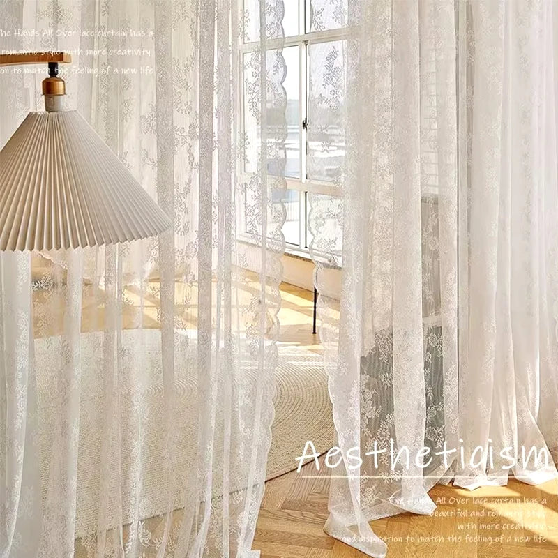 French Lace Tulle Curtain