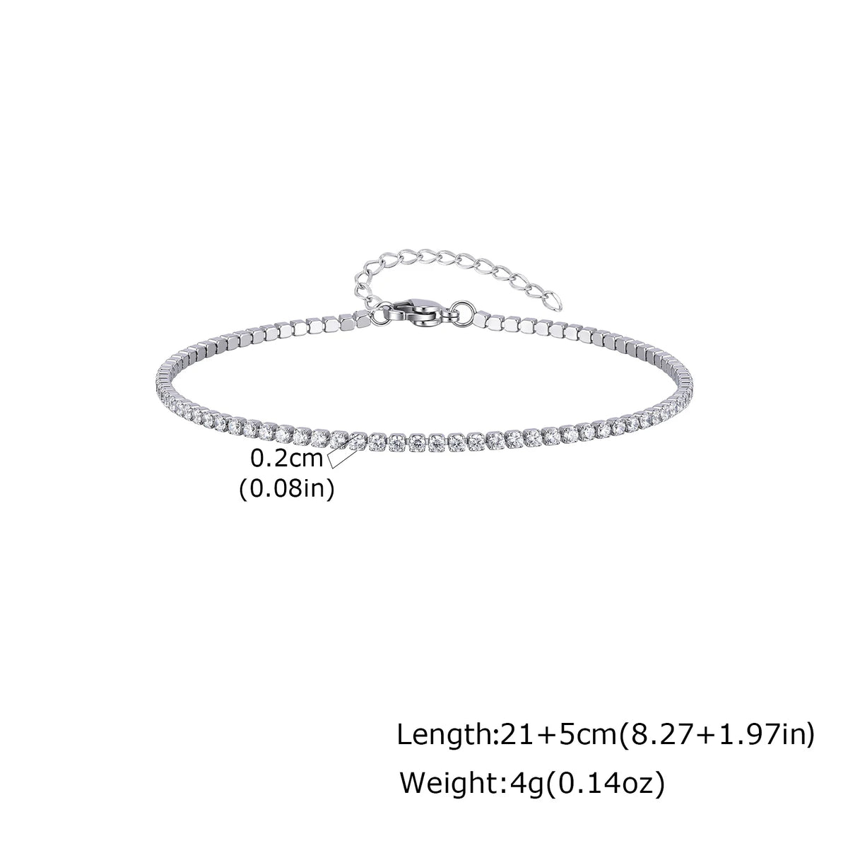 💎 CZ Tennis Anklet Chain