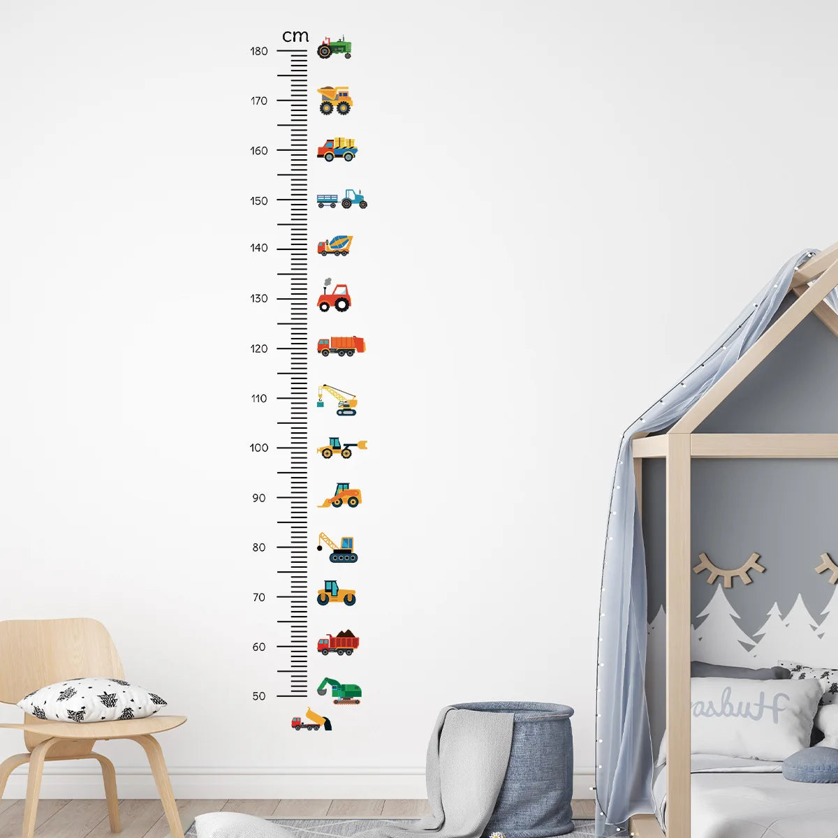 Kids Car Height Chart Wall Sticker