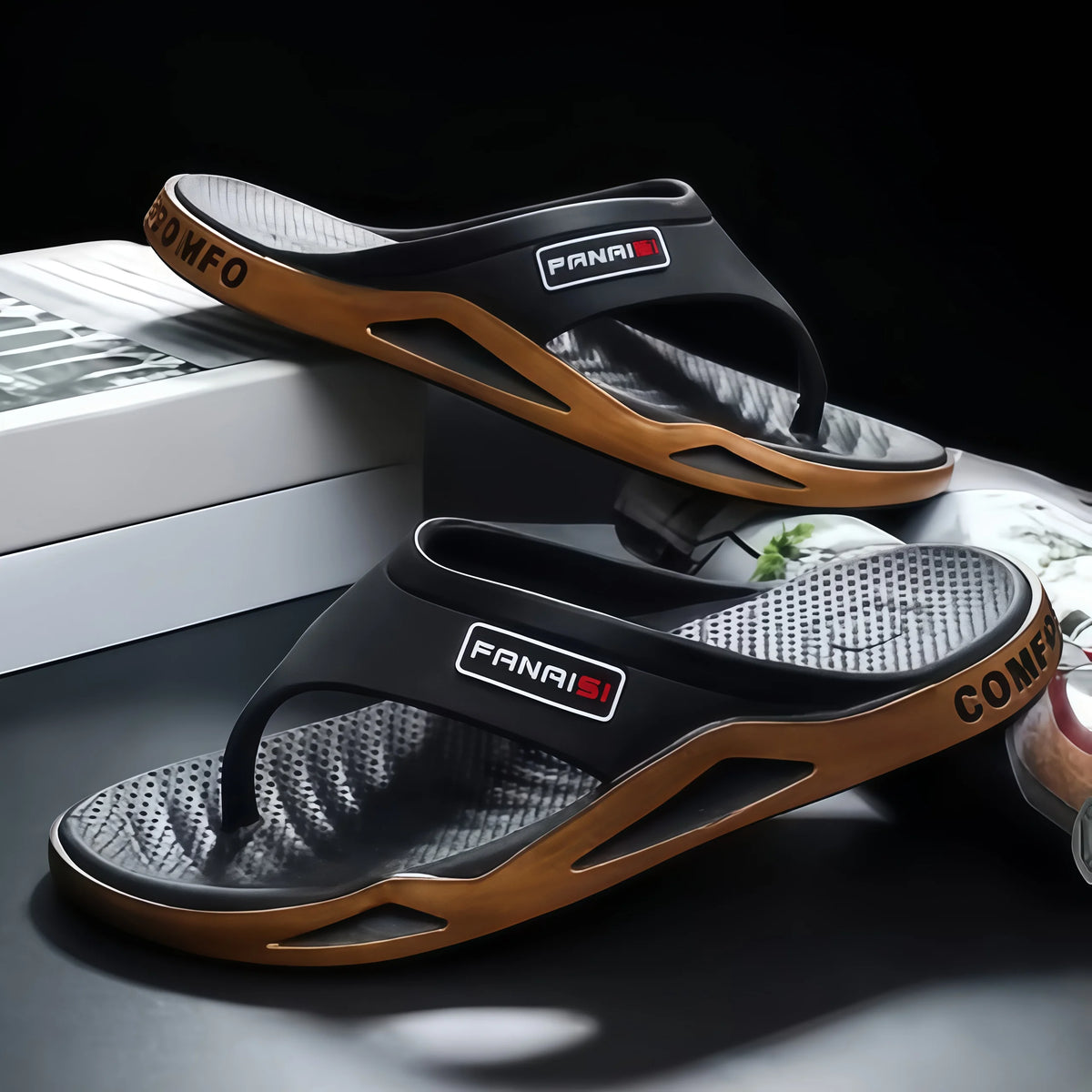 Men's Color-Block EVA Flip-Flops